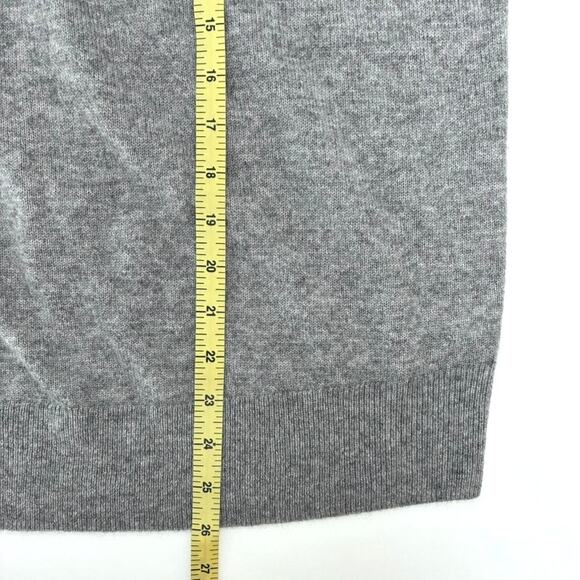 NWT Halogen Heather Gray Cashmere Jeweled Cropped 3/4 Sleeve Sweater - Plus 2X - Picture 8 of 8